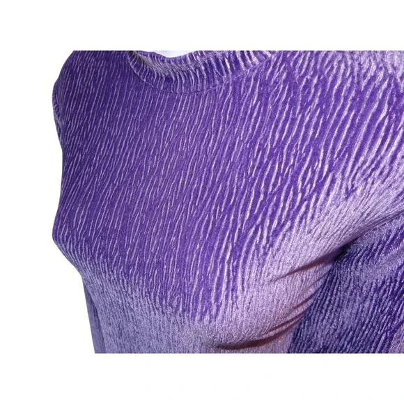 H&M Divided Purple Textured Mock Neck Long Sleeve Mini Dress Size‎ L - Picture 4 of 6